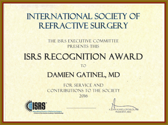ISRS Recognition Award 2016