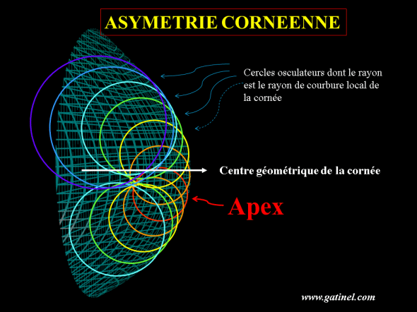 variations de la courbure en topographie cornéenne