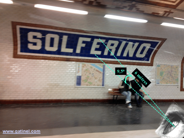 Affichage station de métro et critères requis pour une acuité visuelle suffisante