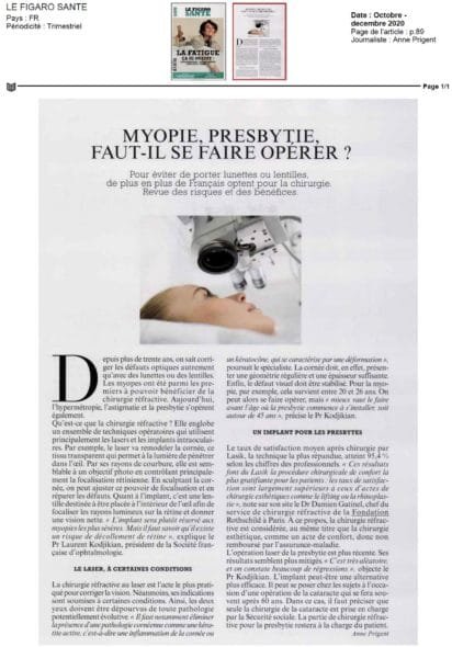 Figaro Magazine - Myopie