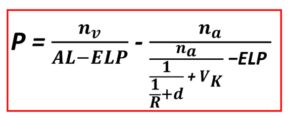IOL power formula thin lens